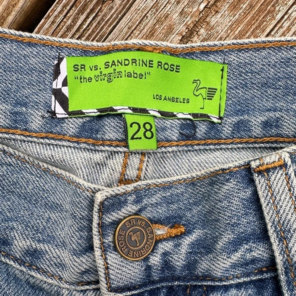 Free People SR vs Sandrine Rose The Virgin Label Wide Leg Jeans - Picture 2 of 4